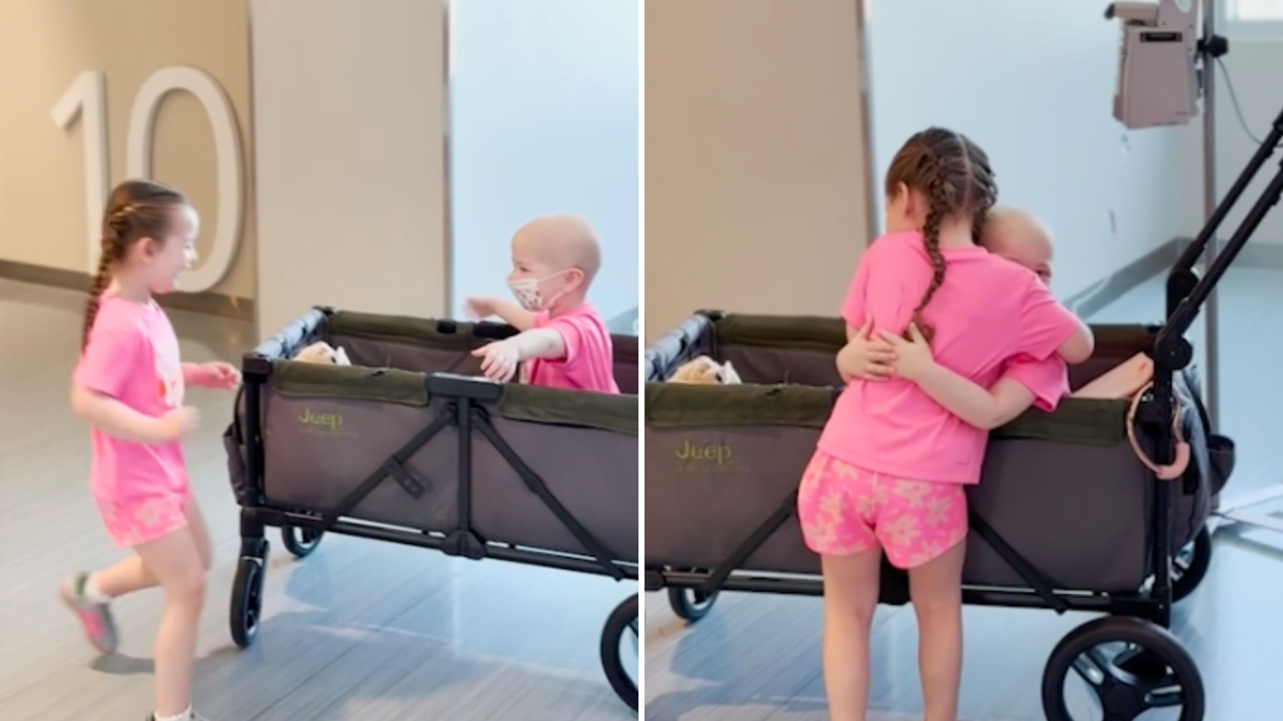 Three-Year-Old Reunites With Twin Sister After Chemo Separation
