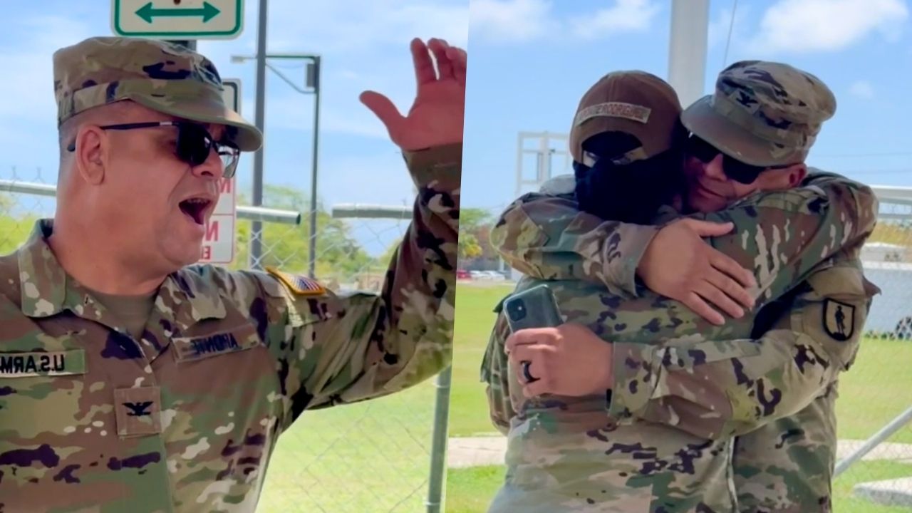 Retiring Soldier Fights Tears When Airman Daughter Surprises Him At Retirement Ceremony
