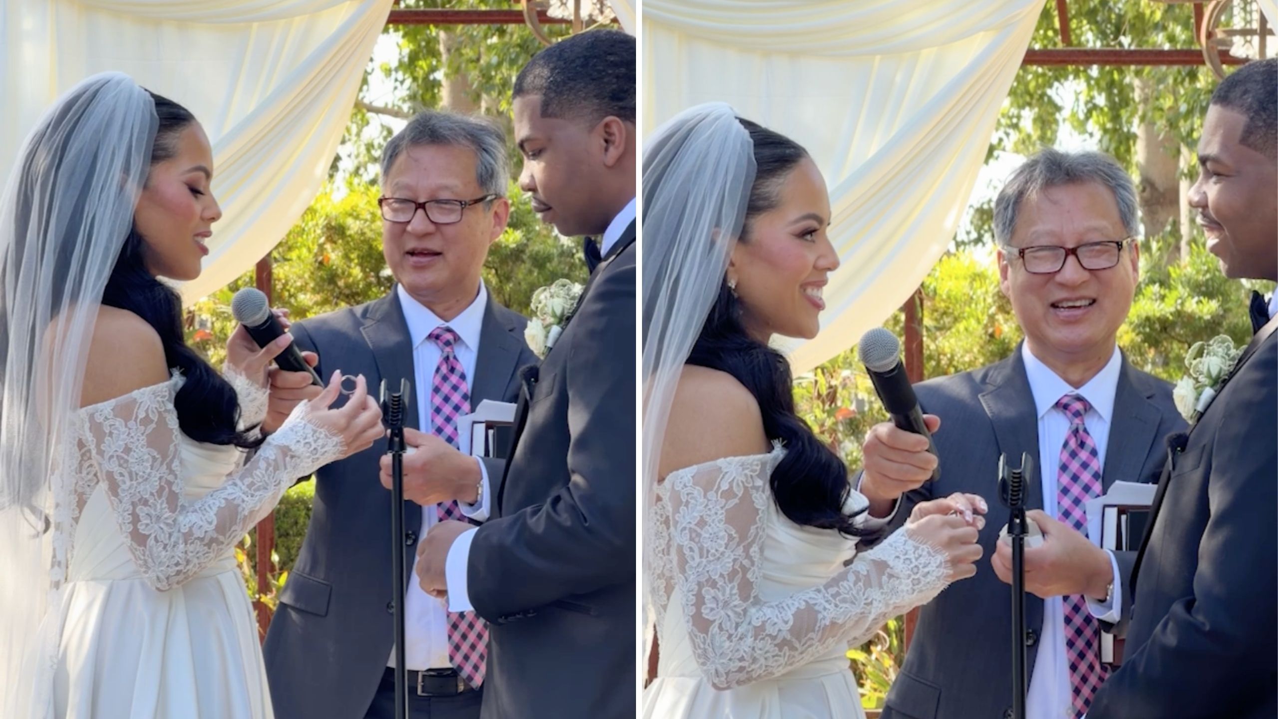 Bride Surprises Pilot Groom With Wedding Ring Made From Plane Metal