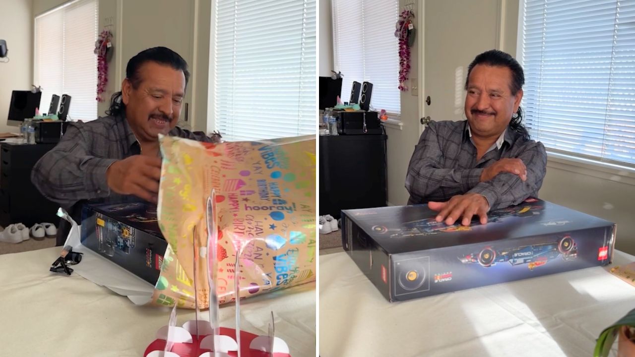 Dad Becomes Kid Again When He's Surprised With LEGO F1 Set