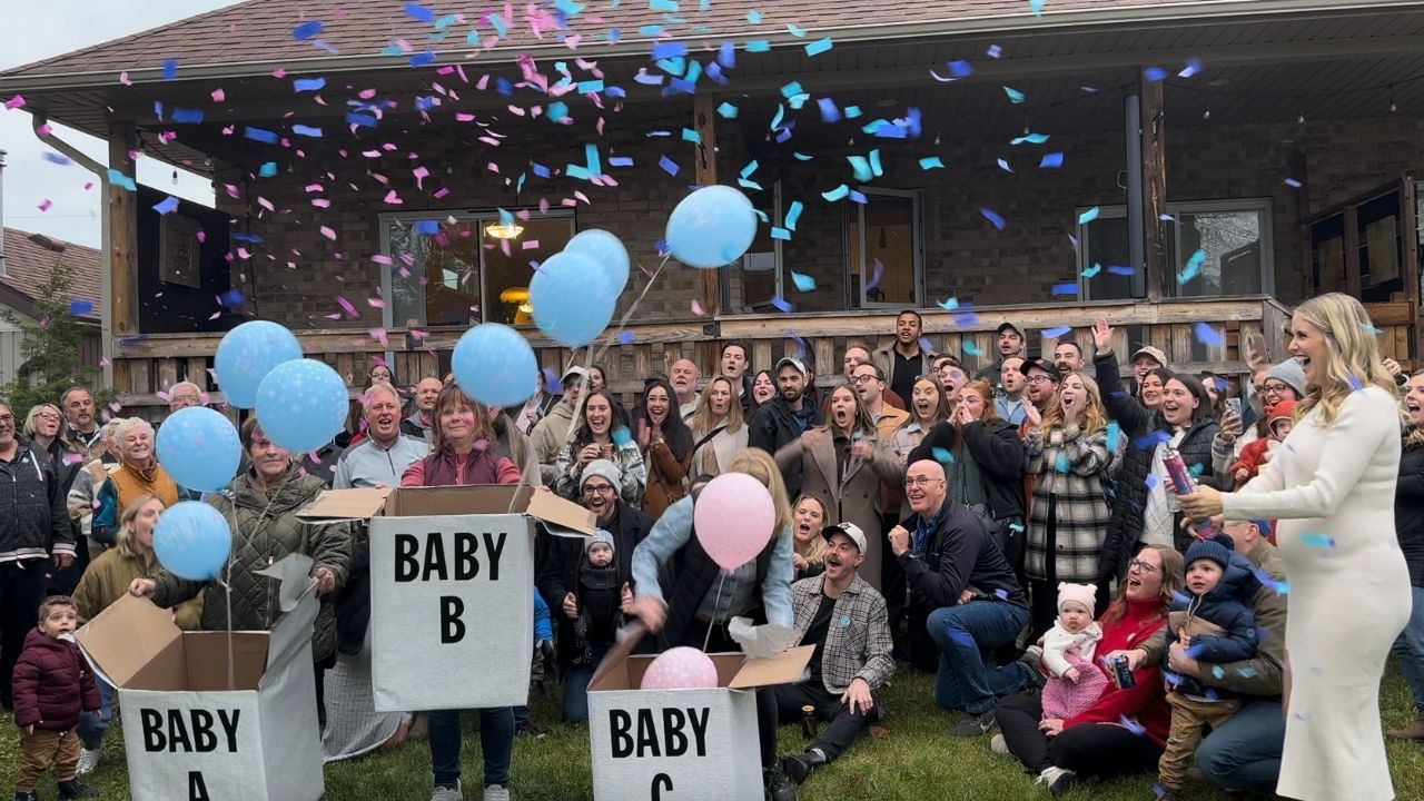 Couple Host Baby A, Baby B And Then Baby C Gameshow Gender Reveal To Break News Of Their Triplets To Family And Friends
