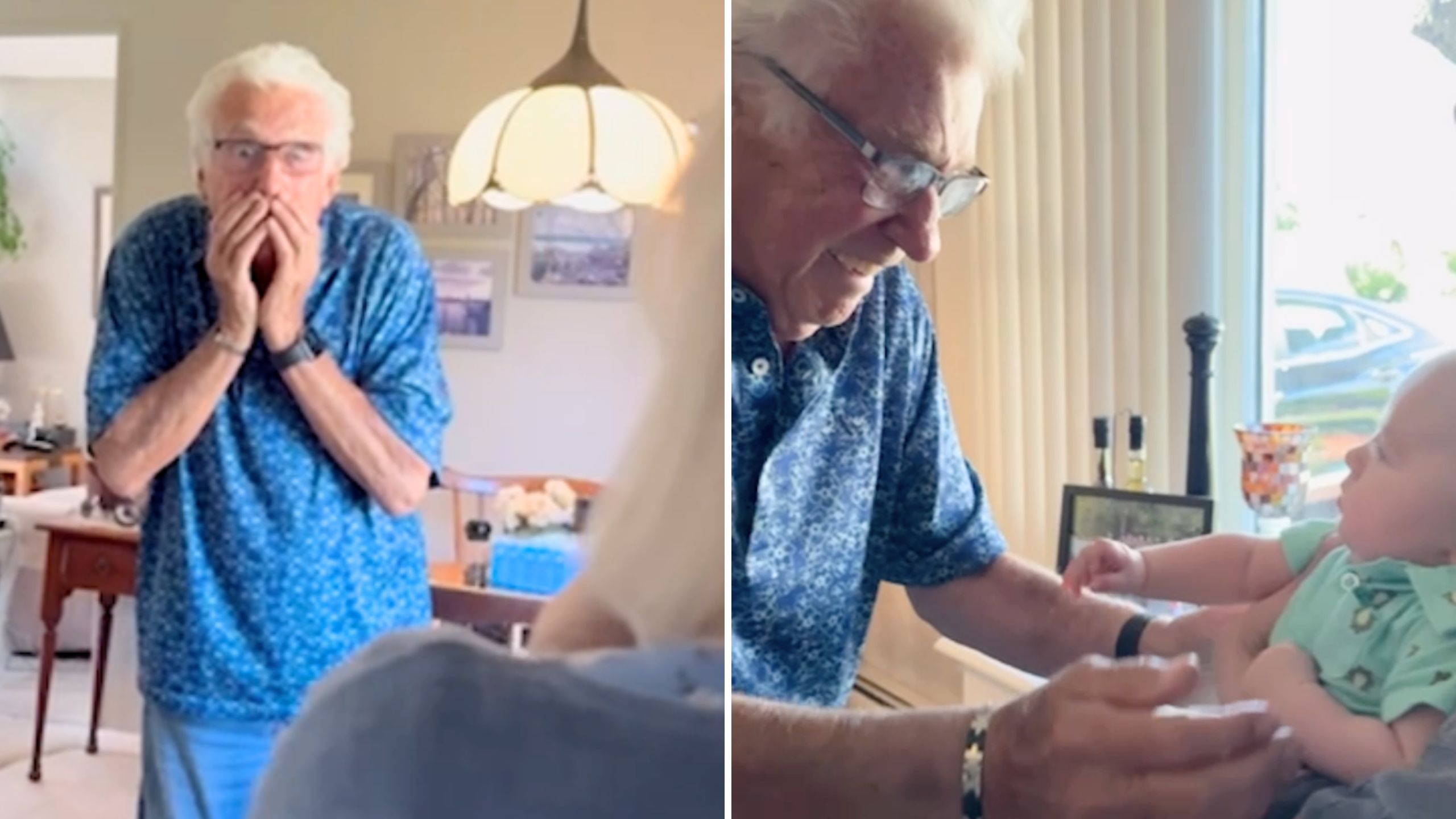 Great-Grandpa Finally Meets Baby He's Only Seen On FaceTime