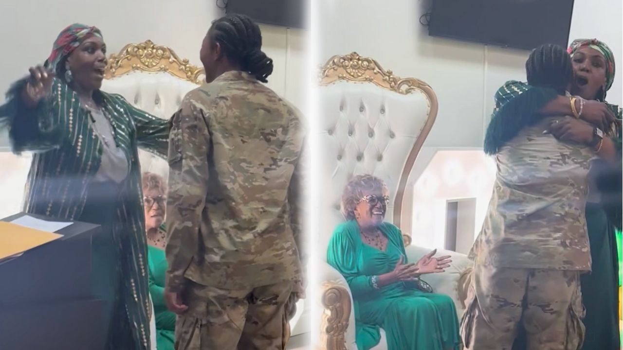 Soldier Surprises Grandma On 90th Birthday