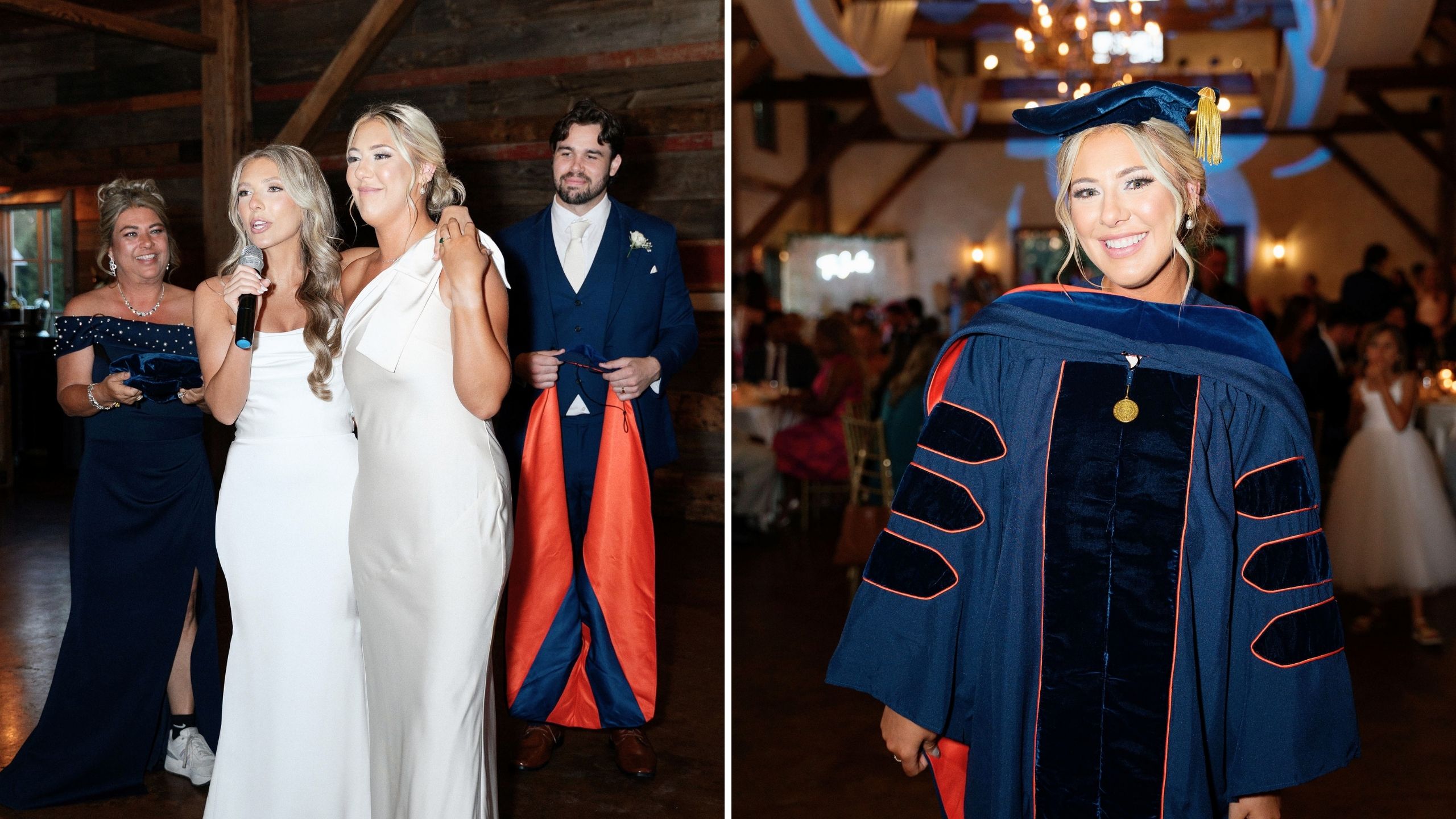 Bride Surprises Sister Who Missed Graduation For Her Wedding With Cap And Gown
