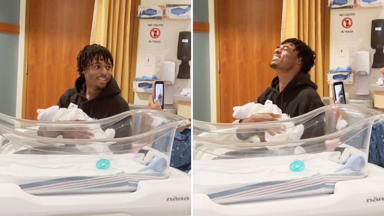 Brother Desperately Fights Tears When Sister Names Baby After Him