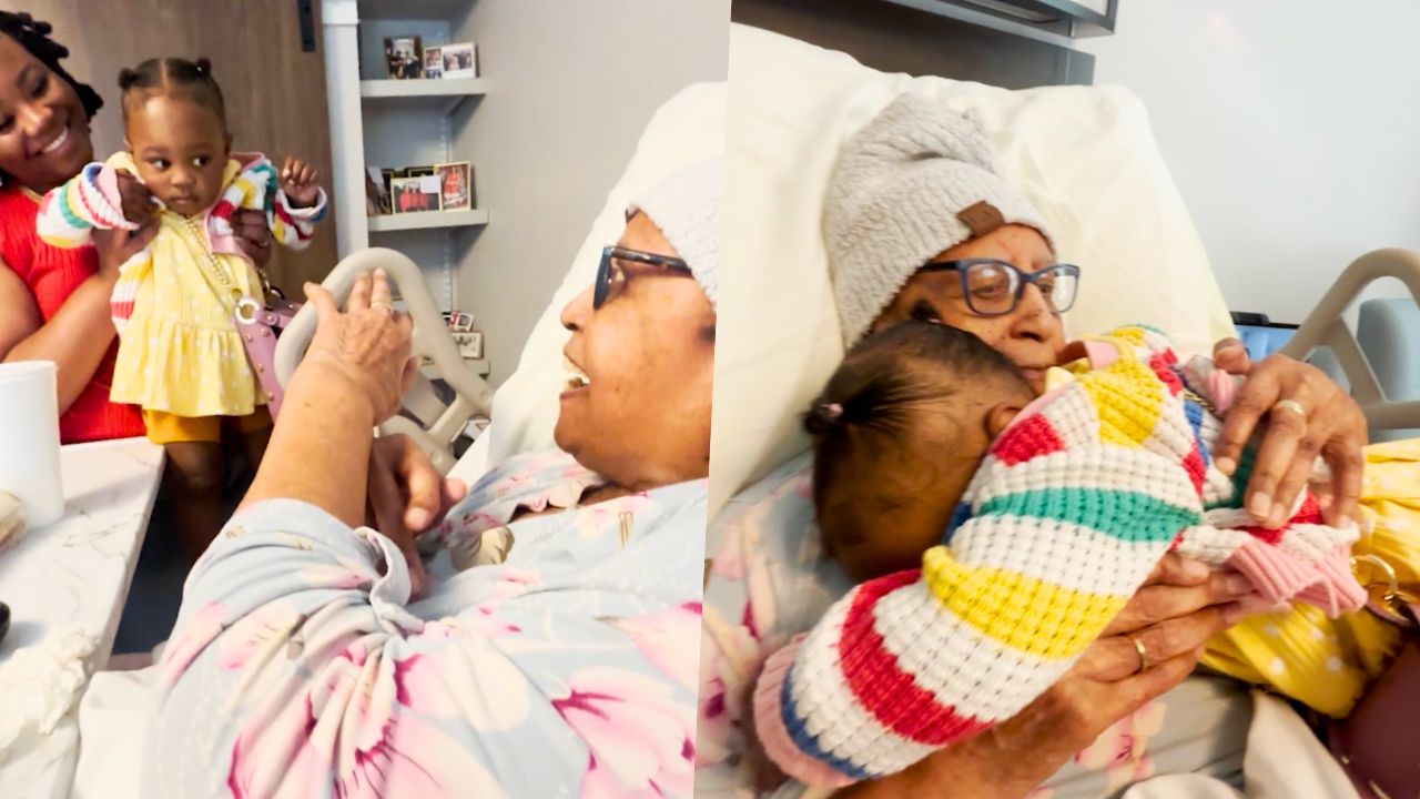 One-Year-Old Daughter Shares Wholesome Reunion Hug With 107-Year-Old Great Great Grandma