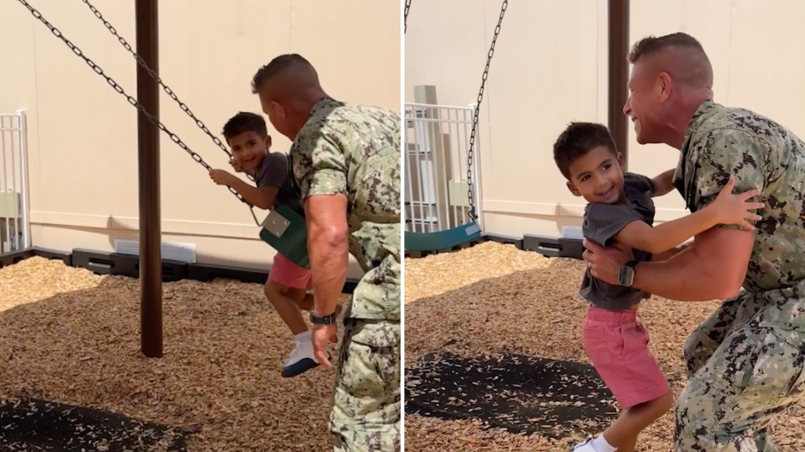 Sailor Dad Returns Home From Final Deployment Of 30-Year Career To Surprise Kids