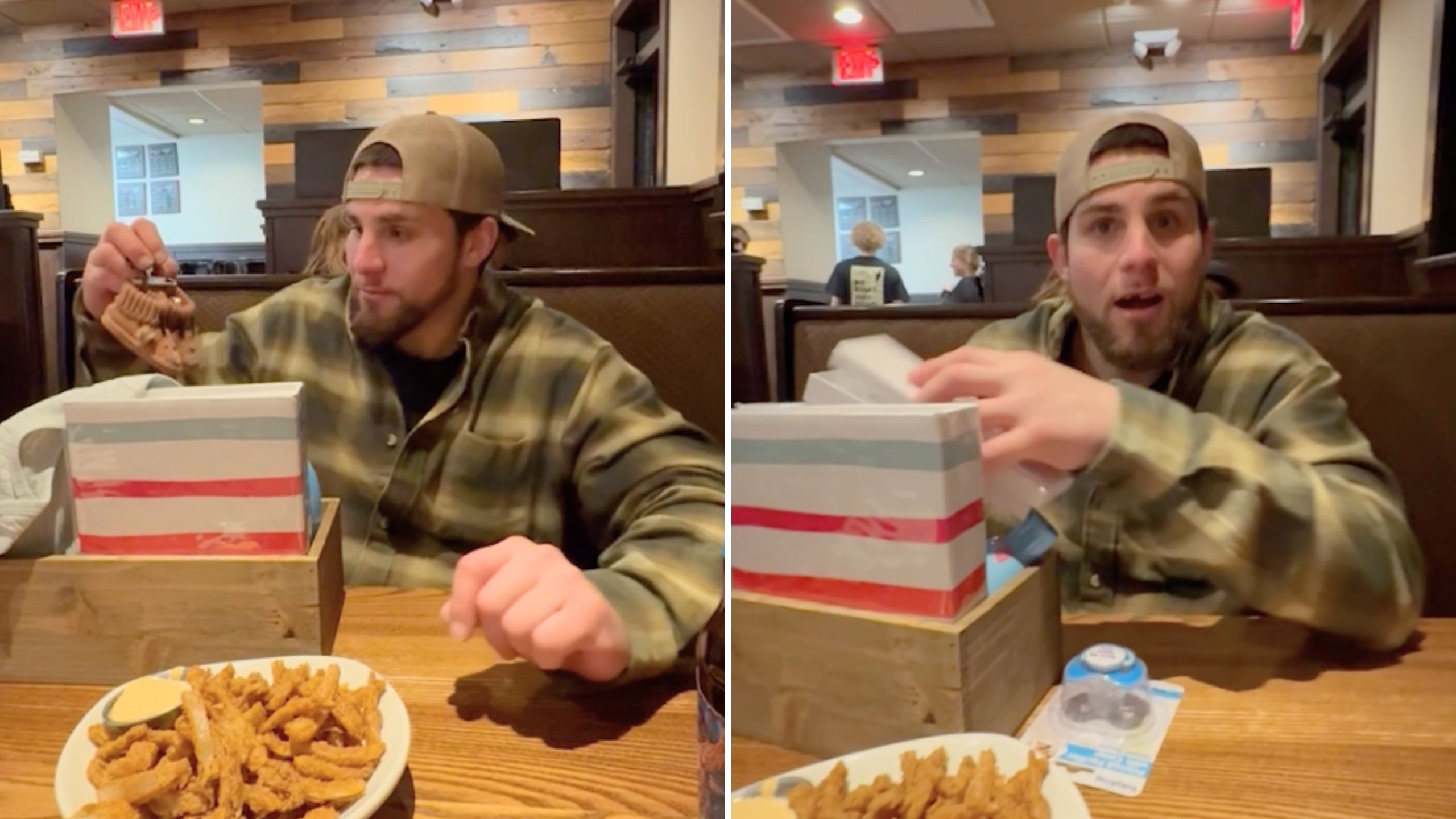 Man Has No Idea Pregnancy Reveal Hidden Within Condiments At Restaurant