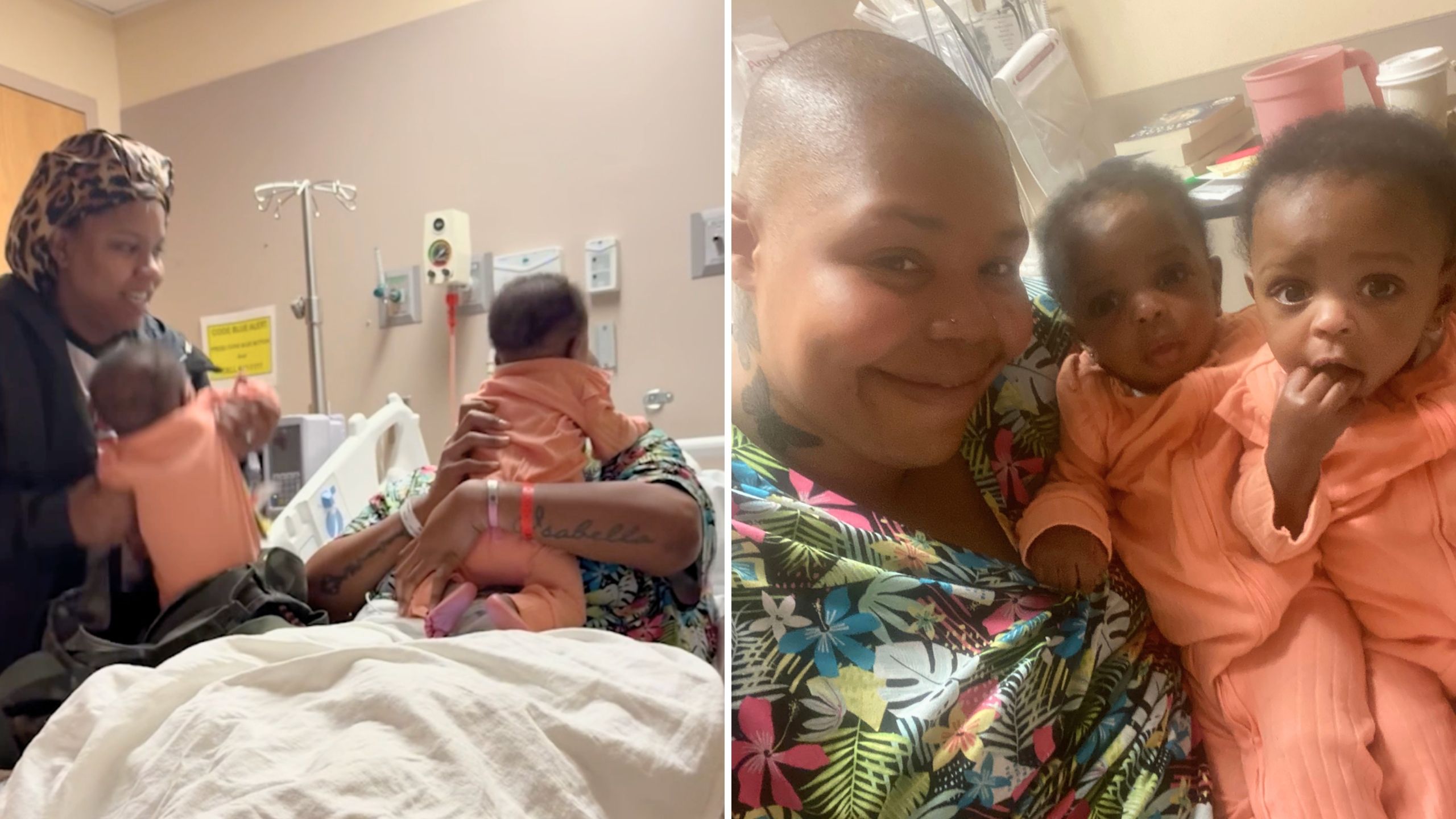 Mom Sneaks Twins Into Hospital In Bag To Boost Cancer-Battling Cousin's Spirits