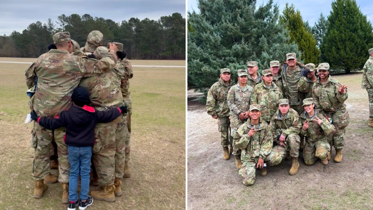 Soldier Who Had No-One To Attend Graduation Tapped Out By Battle Buddies In Group Hug