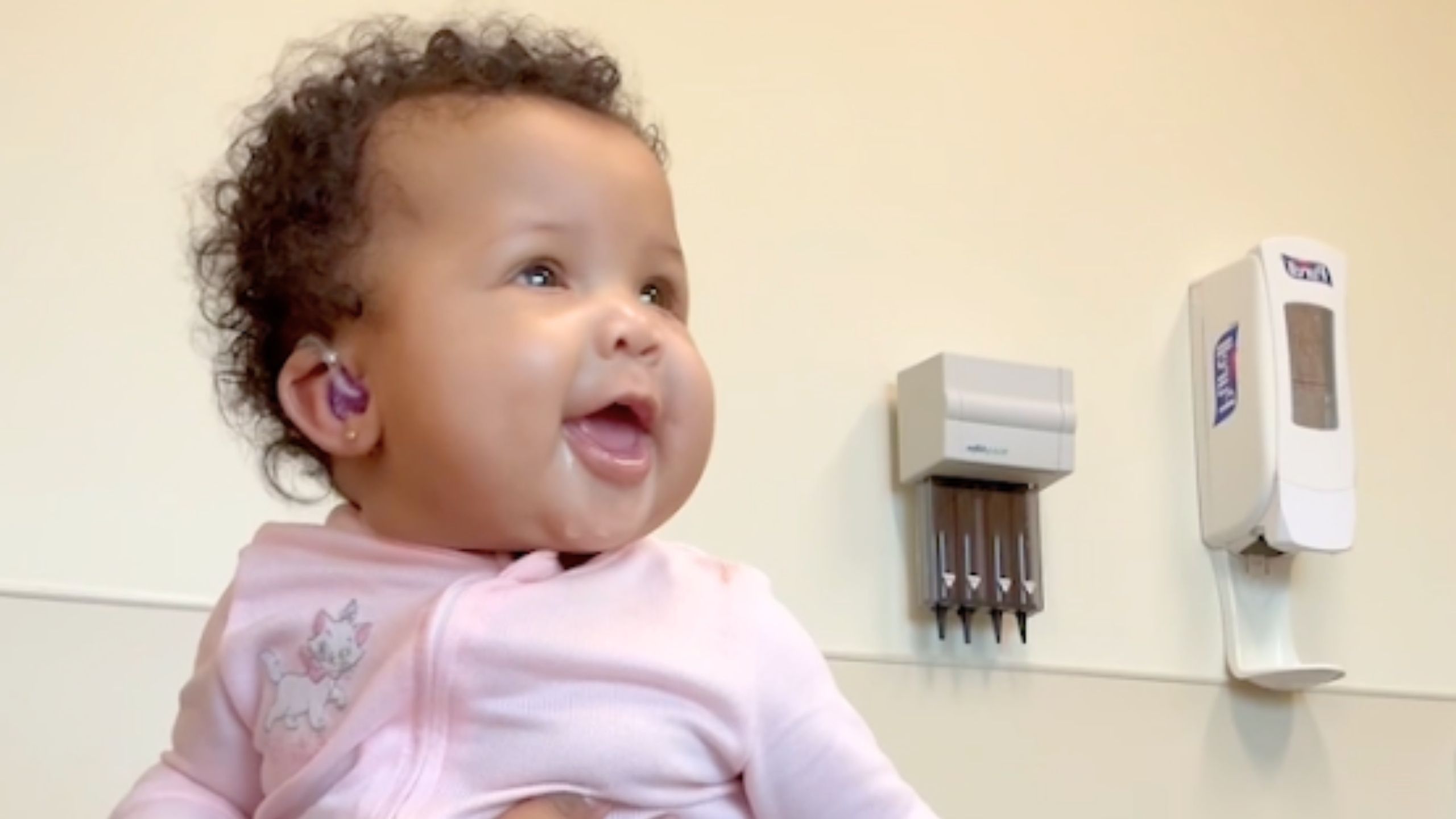 Daughter Lights Up When She Hears Mom's Voice Clearly For The First Time